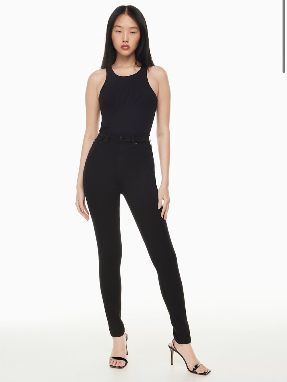 Aritzia Lola Black High-Rise Skinny Jeans